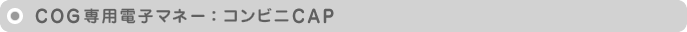 カプコンオンラインゲームズ専用電子マネー：コンビニCAP